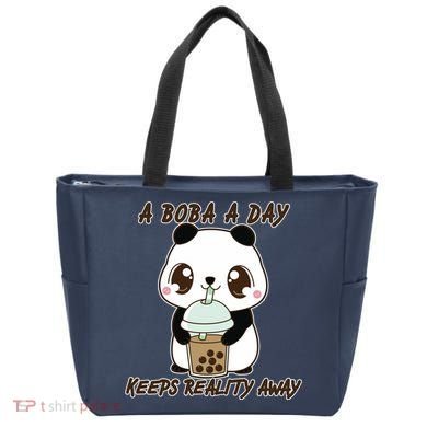 A Boba A Day Keeps The Reality Away Cute Panda Tote Bag