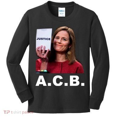 A.C.B. Justice Notepad Amy Barrett Kids Long Sleeve Shirt