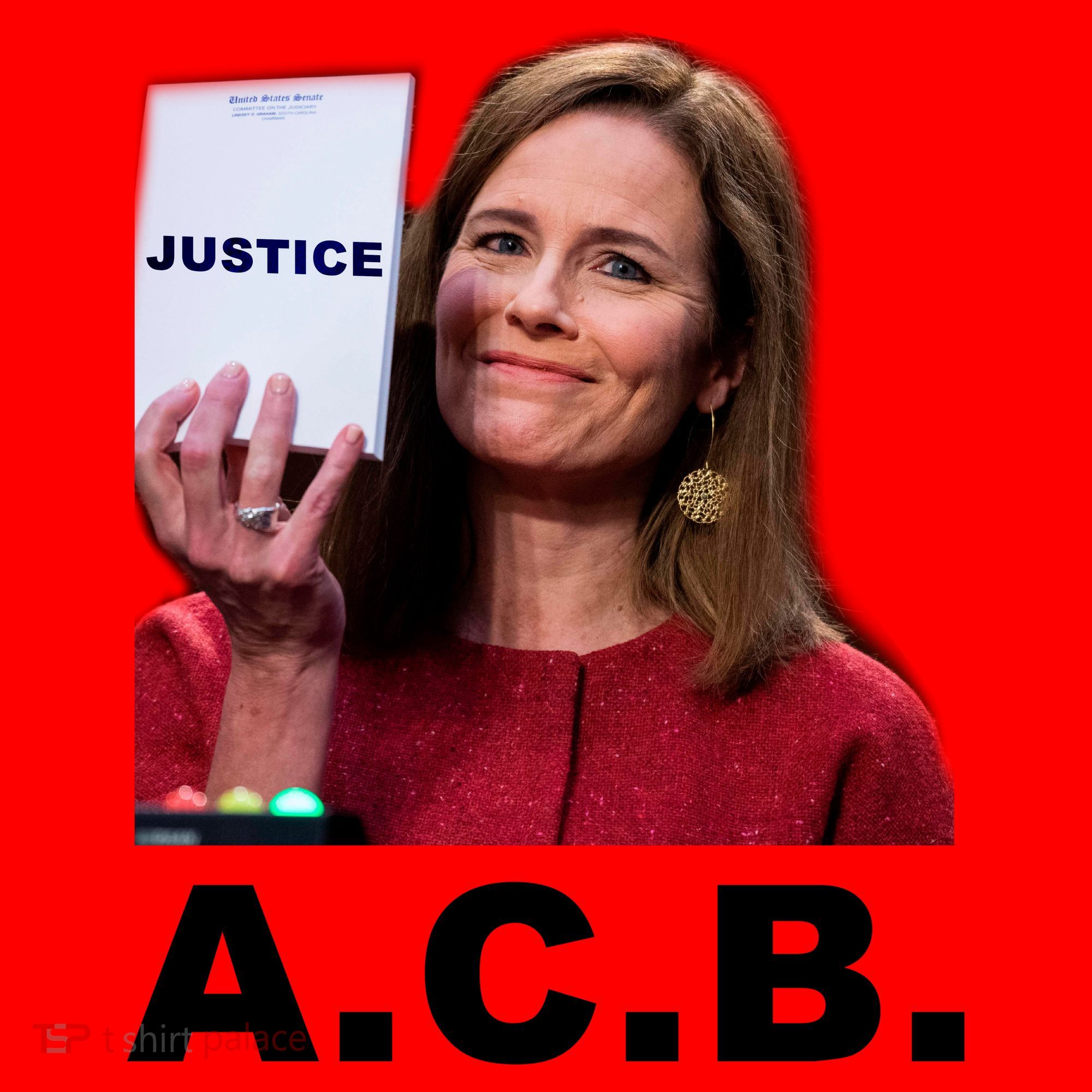 A.C.B. Justice Notepad Amy Barrett Santa Hat