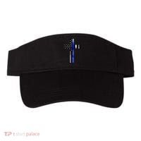 A Christian cross showing support for law enforcement - Thin Blue Line Visor thumb 0