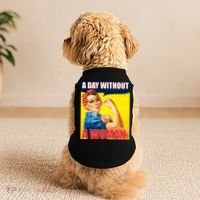 A Day Without A Woman Rosie Riveter WWII Poster Doggie Tank thumb 2