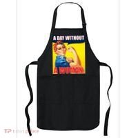 A Day Without A Woman Rosie Riveter WWII Poster Apron thumb 0