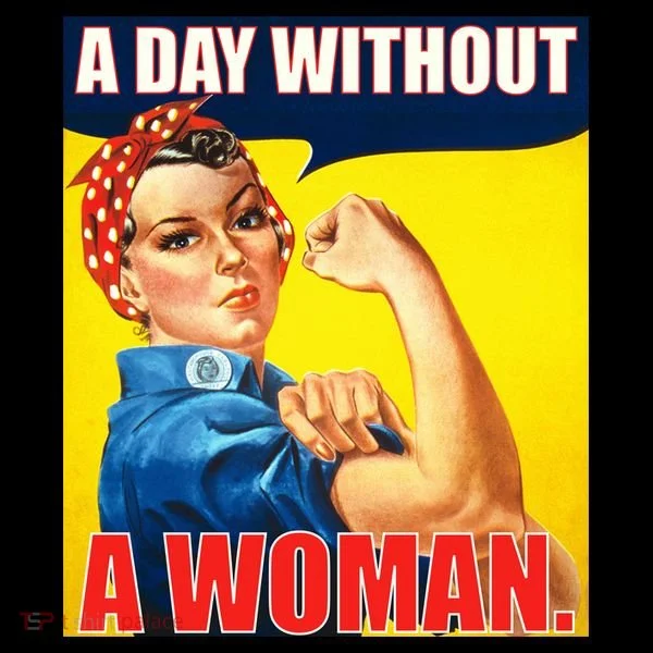A Day Without A Woman Rosie Riveter WWII Poster Coffee Mug