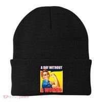 A Day Without A Woman Rosie Riveter WWII Poster Beanie thumb 0