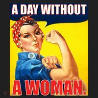 A Day Without A Woman Rosie Riveter WWII Poster Beanie thumb 2