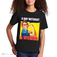 A Day Without A Woman Rosie Riveter WWII Poster Kids T-Shirt thumb 2