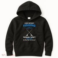A Day Without Fishing Funny Kids Hoodie thumb 0