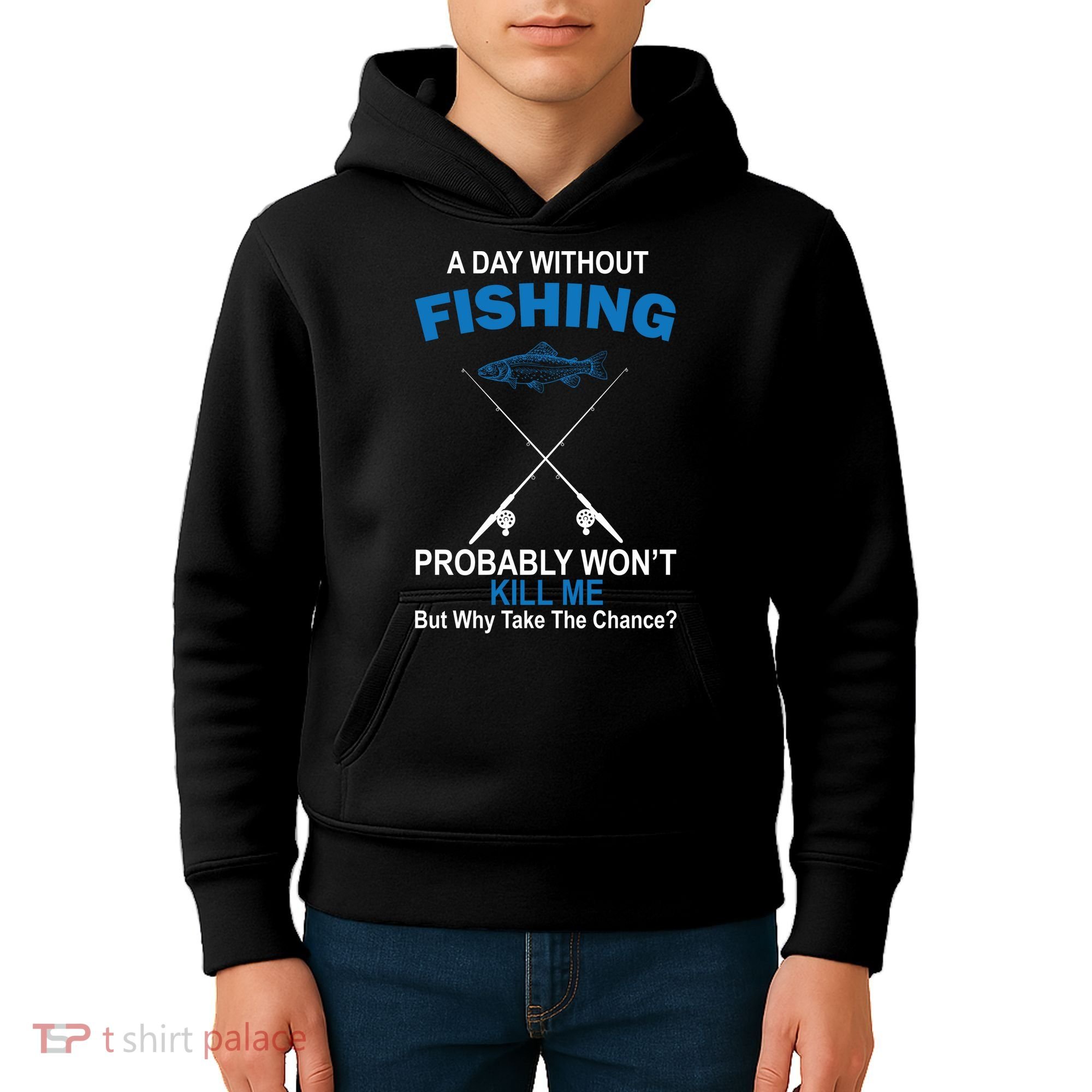A Day Without Fishing Funny Kids Hoodie