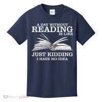 A Day Without Reading Kids T-Shirt thumb 0