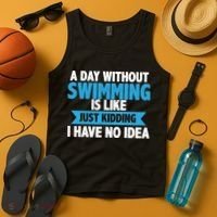 A Day Without Swimming  Tank Top thumb 4