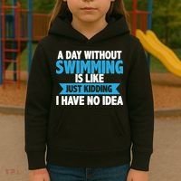 A Day Without Swimming  Kids Hoodie thumb 3