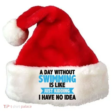 A Day Without Swimming  Santa Hat