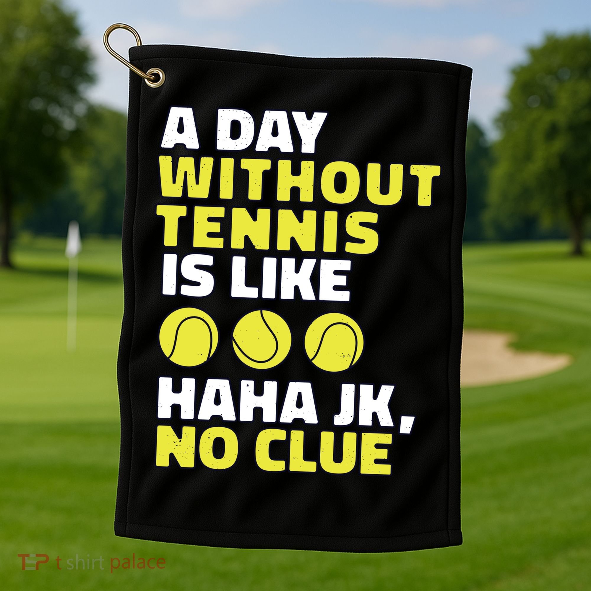 A Day Without Tennis Is Like Funny Golf Towel