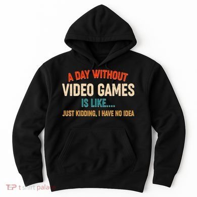 A Day Without Video Games Is Like Just Kidding I Have No Idea Hoodie