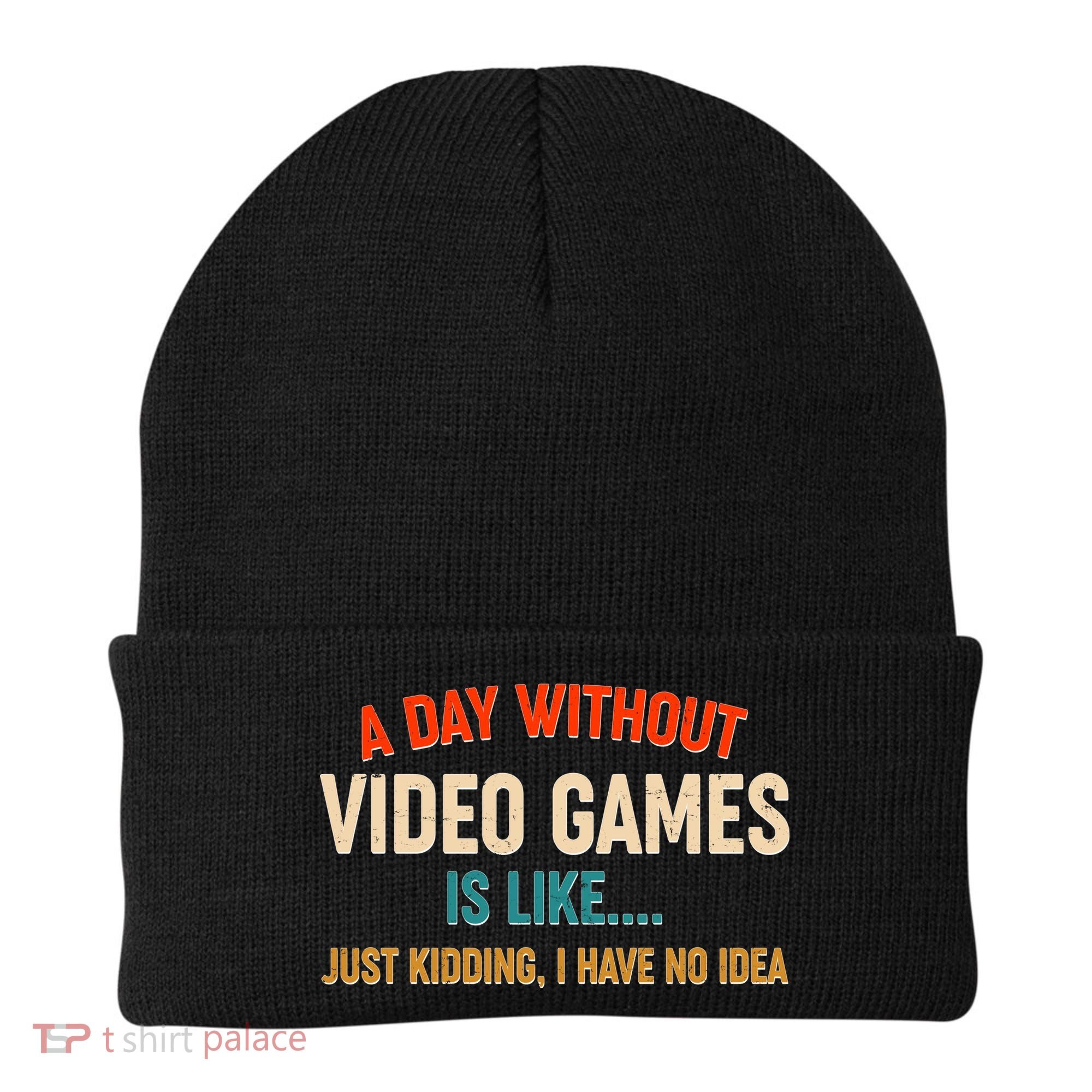 A Day Without Video Games Is Like Just Kidding I Have No Idea Beanie