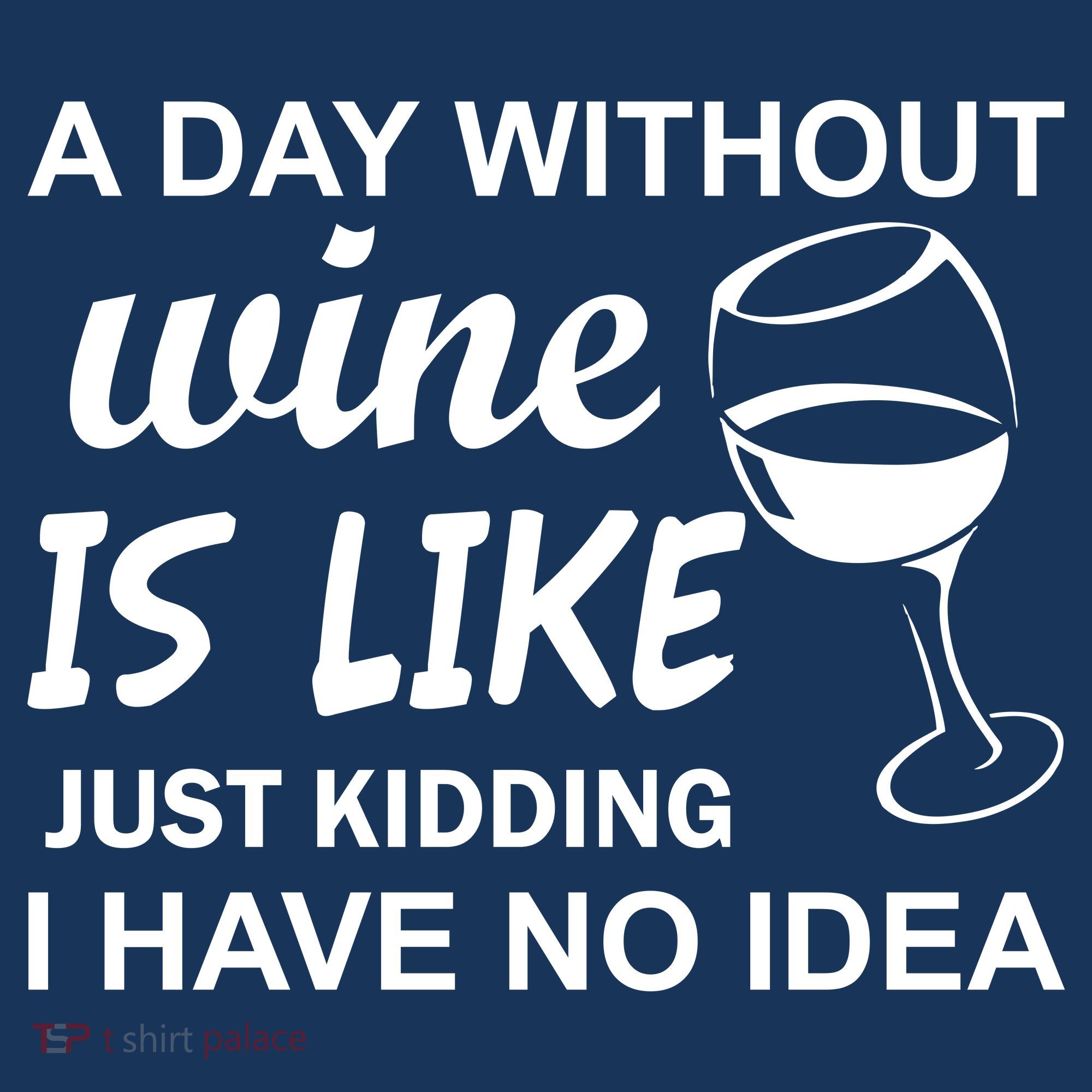 A Day Without Wine Is like Just Kidding I Have No idea Coaster