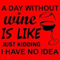 A Day Without Wine Is like Just Kidding I Have No idea Santa Hat thumb 1