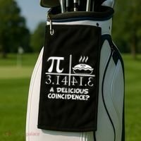 A Delicious Coincidence? Pi Day 3.14 Math Geek Golf Towel thumb 2
