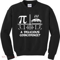 A Delicious Coincidence? Pi Day 3.14 Math Geek Kids Sweatshirt thumb 0