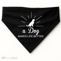 A Dog Makes Life Better USA-Made Doggie Bandana thumb 0