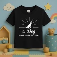 A Dog Makes Life Better Toddler T-Shirt thumb 3