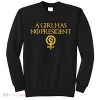 A Girl Has No President Resist Anti Trump Sweatshirt thumb 0