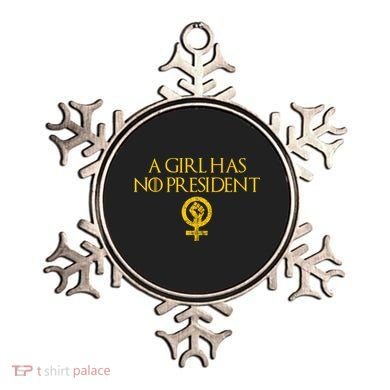 A Girl Has No President Resist Anti Trump Ornament