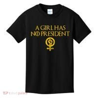 A Girl Has No President Resist Anti Trump Kids T-Shirt thumb 0