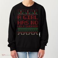 A Girl Has No Ugly Sweater Funny Christmas Women's Sweatshirt thumb 0