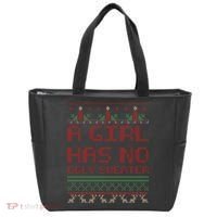 A Girl Has No Ugly Sweater Funny Christmas Tote Bag thumb 0