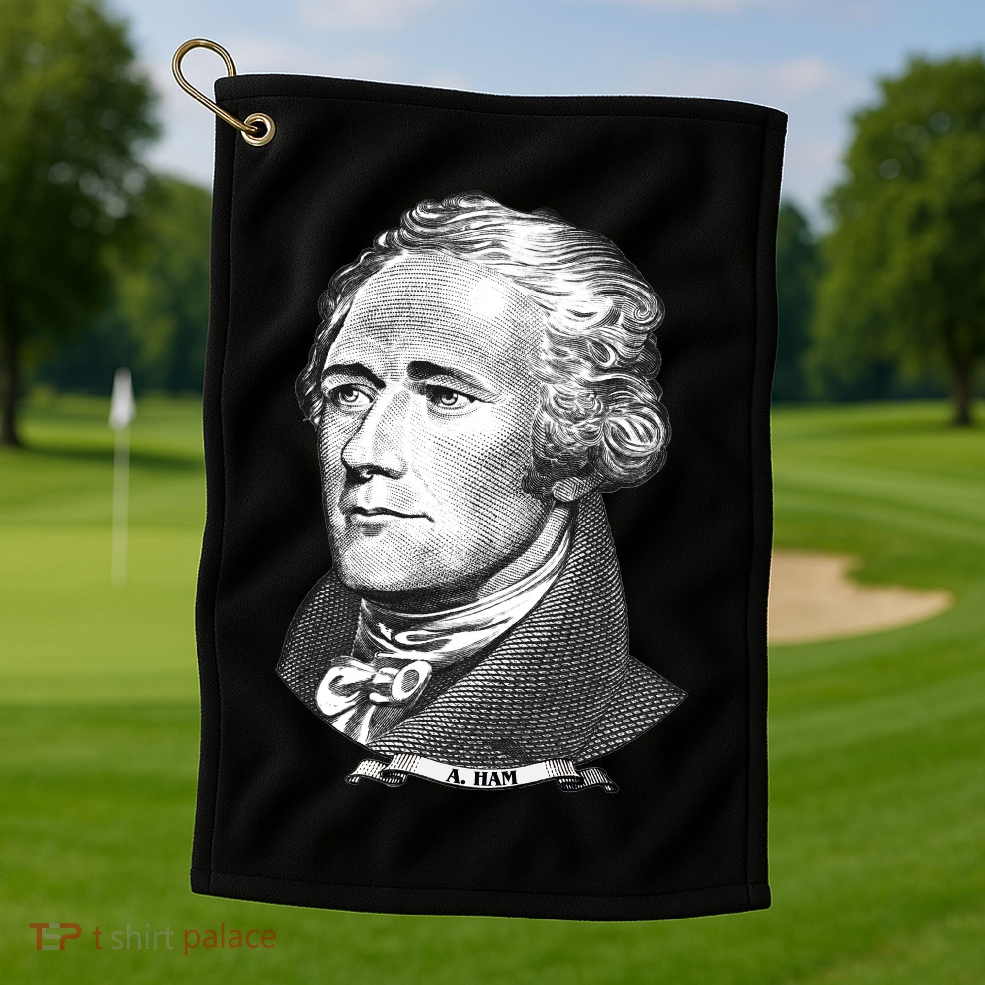 A Ham A Ham Big Face Portrait Golf Towel