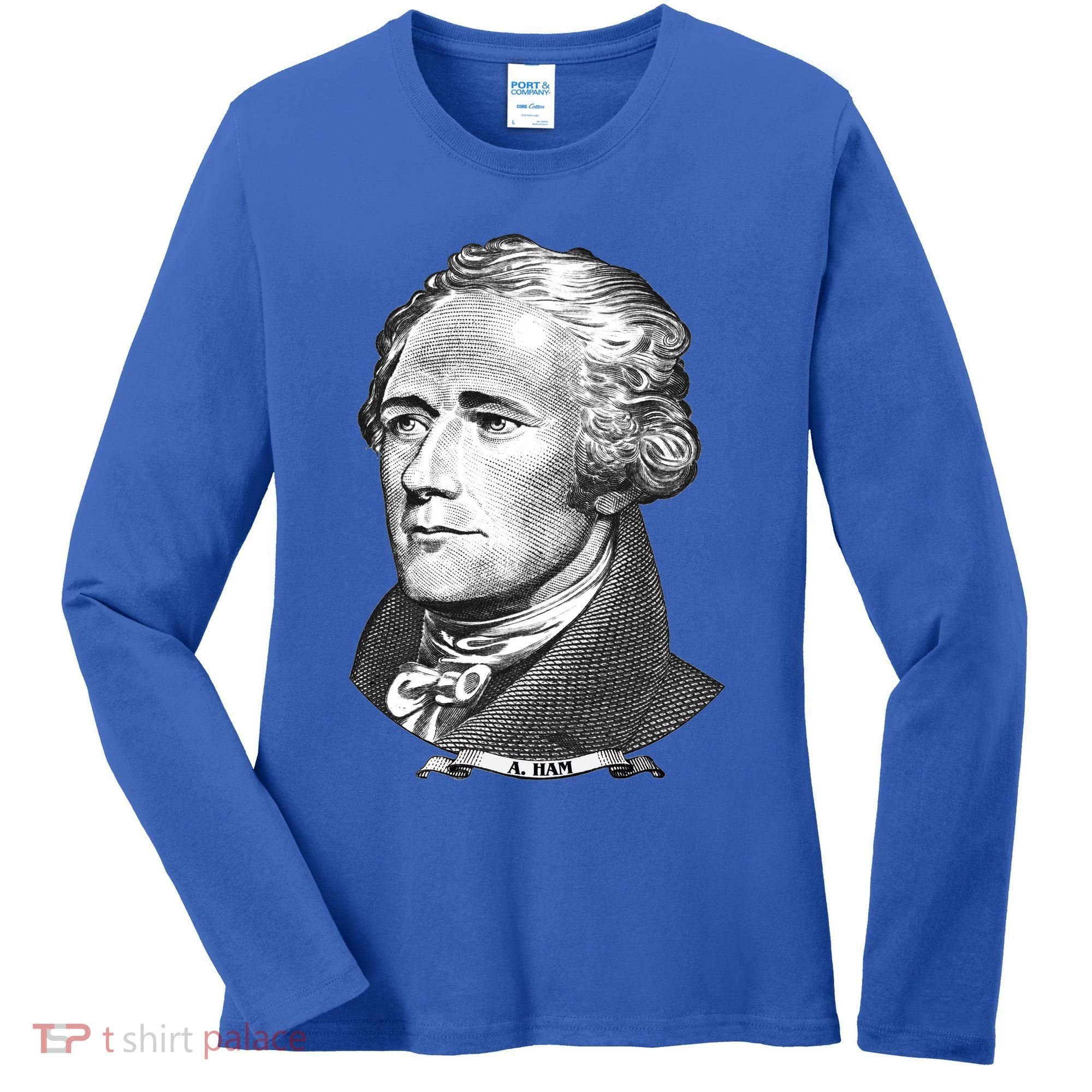 A Ham A Ham Big Face Portrait Women's Long Sleeve Shirt