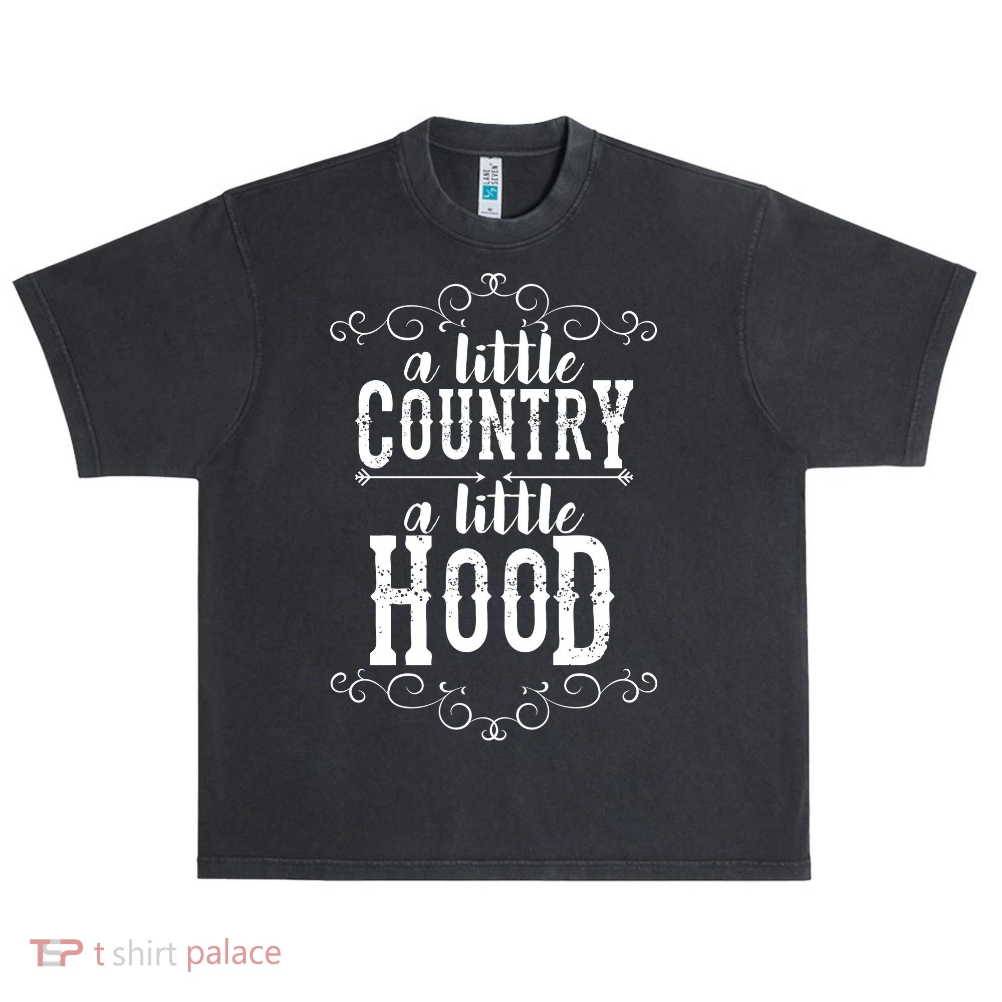 A Little Country A Little Hood Urban Oversized Heavyweight T-Shirt