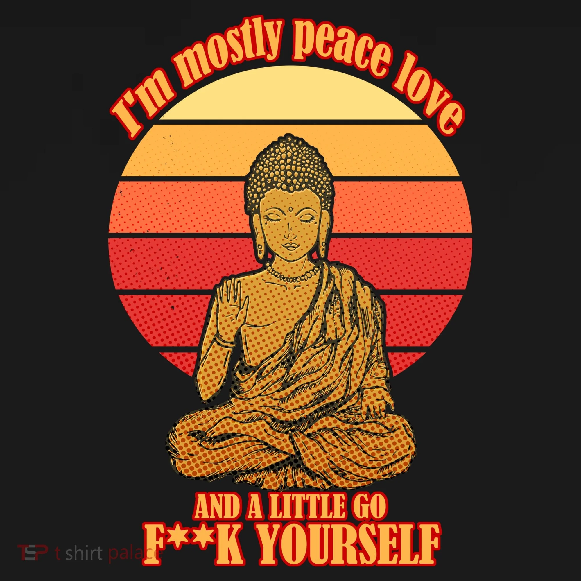 A little Go F**k Yourself Funny Buddha Sweatshirt