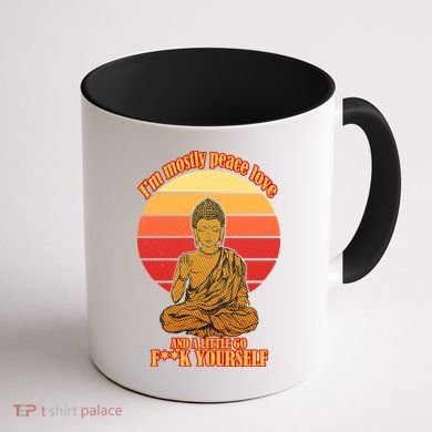 A little Go F**k Yourself Funny Buddha Coffee Mug back