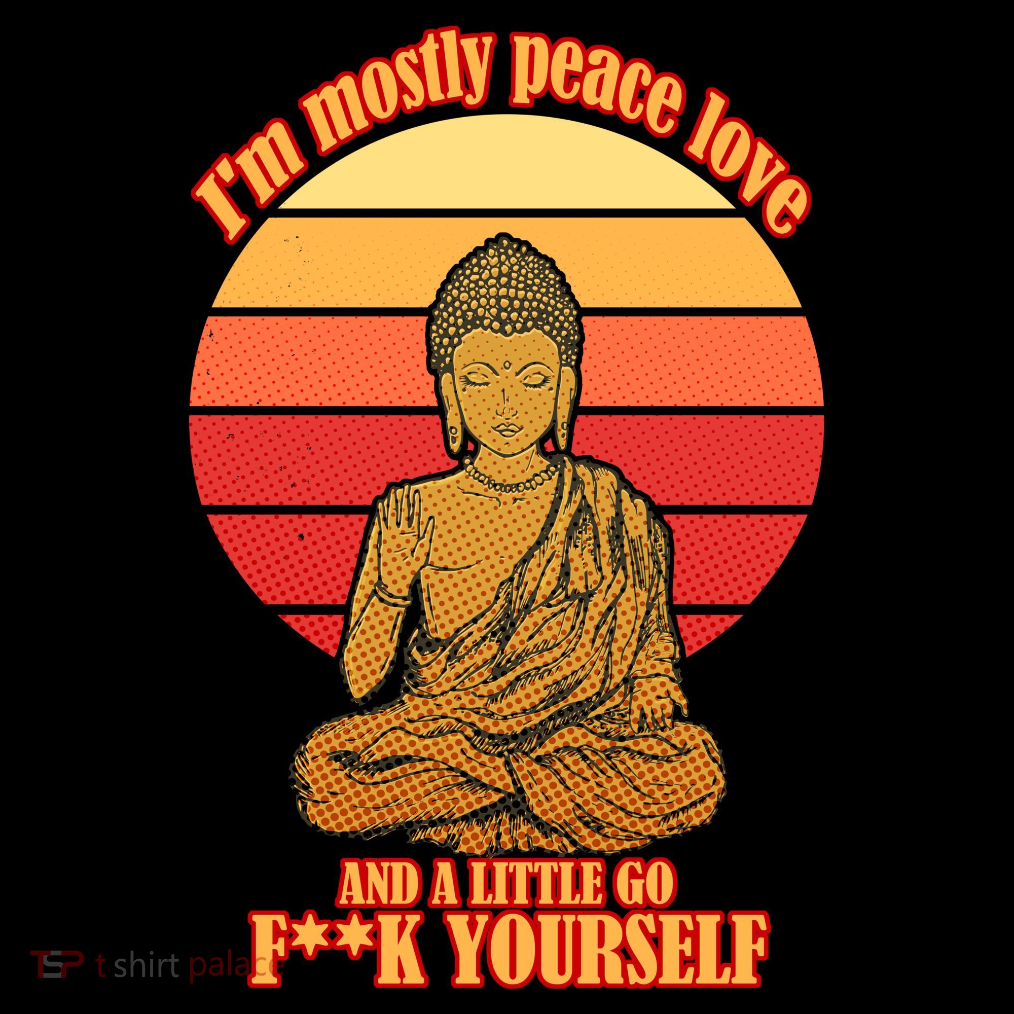 A little Go F**k Yourself Funny Buddha Women's Tank Top