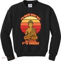 A little Go F**k Yourself Funny Buddha Kids Sweatshirt thumb 0