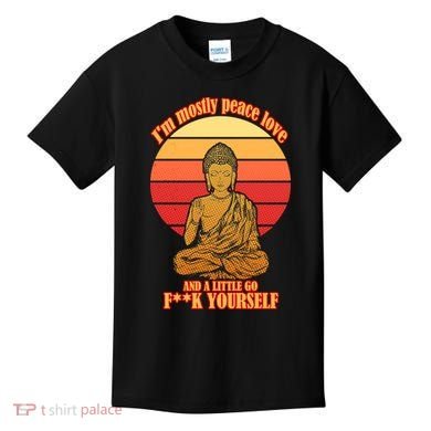 A little Go F**k Yourself Funny Buddha Kids T-Shirt