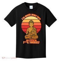 A little Go F**k Yourself Funny Buddha Kids T-Shirt thumb 0