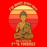 A little Go F**k Yourself Funny Buddha Santa Hat thumb 1
