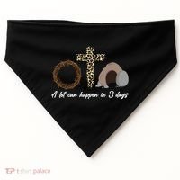 A Lot Can Happen in 3 Day Celebrating Easter USA-Made Doggie Bandana thumb 0