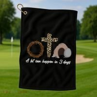 A Lot Can Happen in 3 Day Celebrating Easter Golf Towel thumb 1