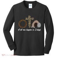 A Lot Can Happen in 3 Day Celebrating Easter Kids Long Sleeve Shirt thumb 0
