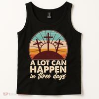 A Lot Can Happen in Three Days Jesus Resurrection Tank Top thumb 2