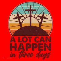 A Lot Can Happen in Three Days Jesus Resurrection Santa Hat thumb 1
