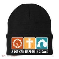 A Lot Can Happened In Three Days Jesus Resurrection Beanie thumb 0