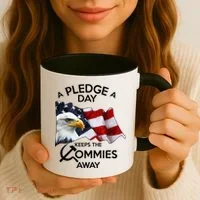 A Pledge A Dat Keeps The s Commies Away Coffee Mug thumb 3