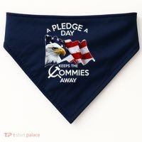 A Pledge A Dat Keeps The s Commies Away USA-Made Doggie Bandana thumb 0