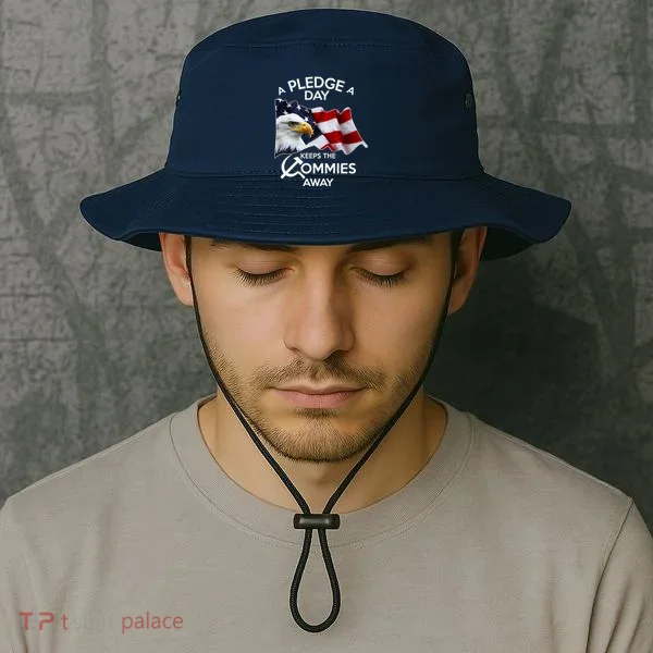A Pledge A Dat Keeps The s Commies Away Bucket Hat