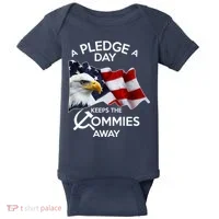 A Pledge A Dat Keeps The s Commies Away Baby Bodysuit thumb 0